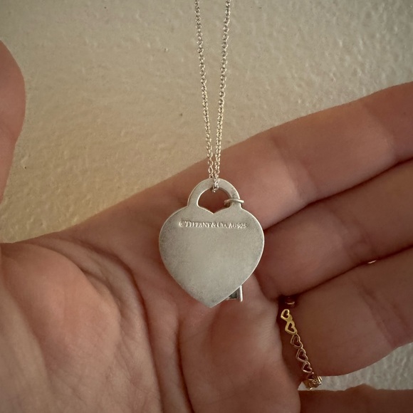 Tiffany & Co. Return to Tiffany Heart Tag Key Pendant Necklace Sterling Silver - Picture 3 of 5
